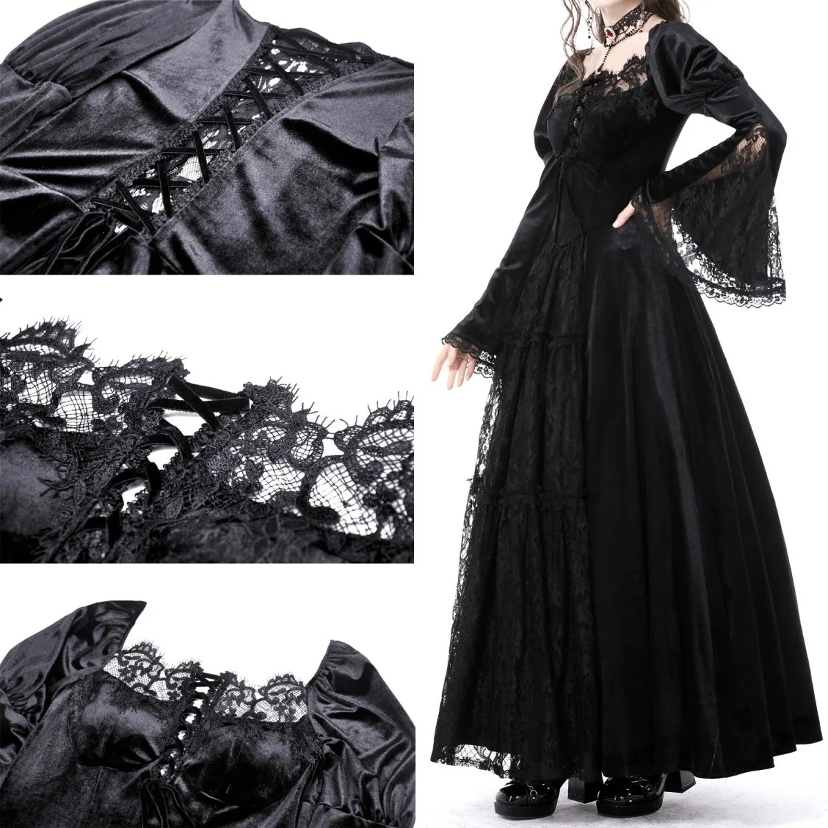 Vestido Largo de Terciopelo - Image 4