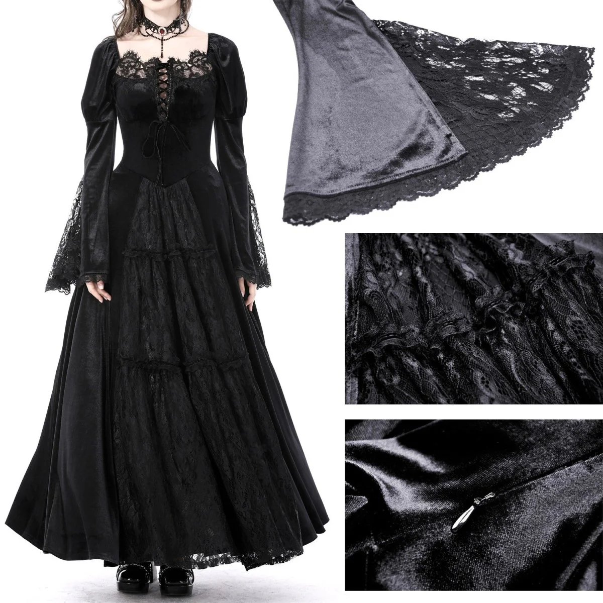 Vestido Largo de Terciopelo - Image 5