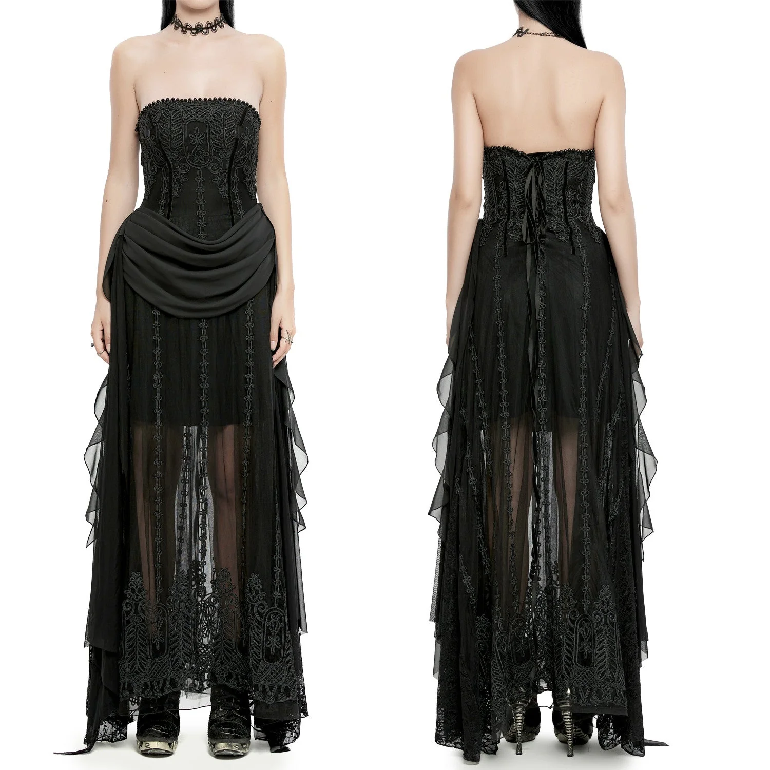 Vestido Largo Gótico-Romántico"Elvira" - Image 3
