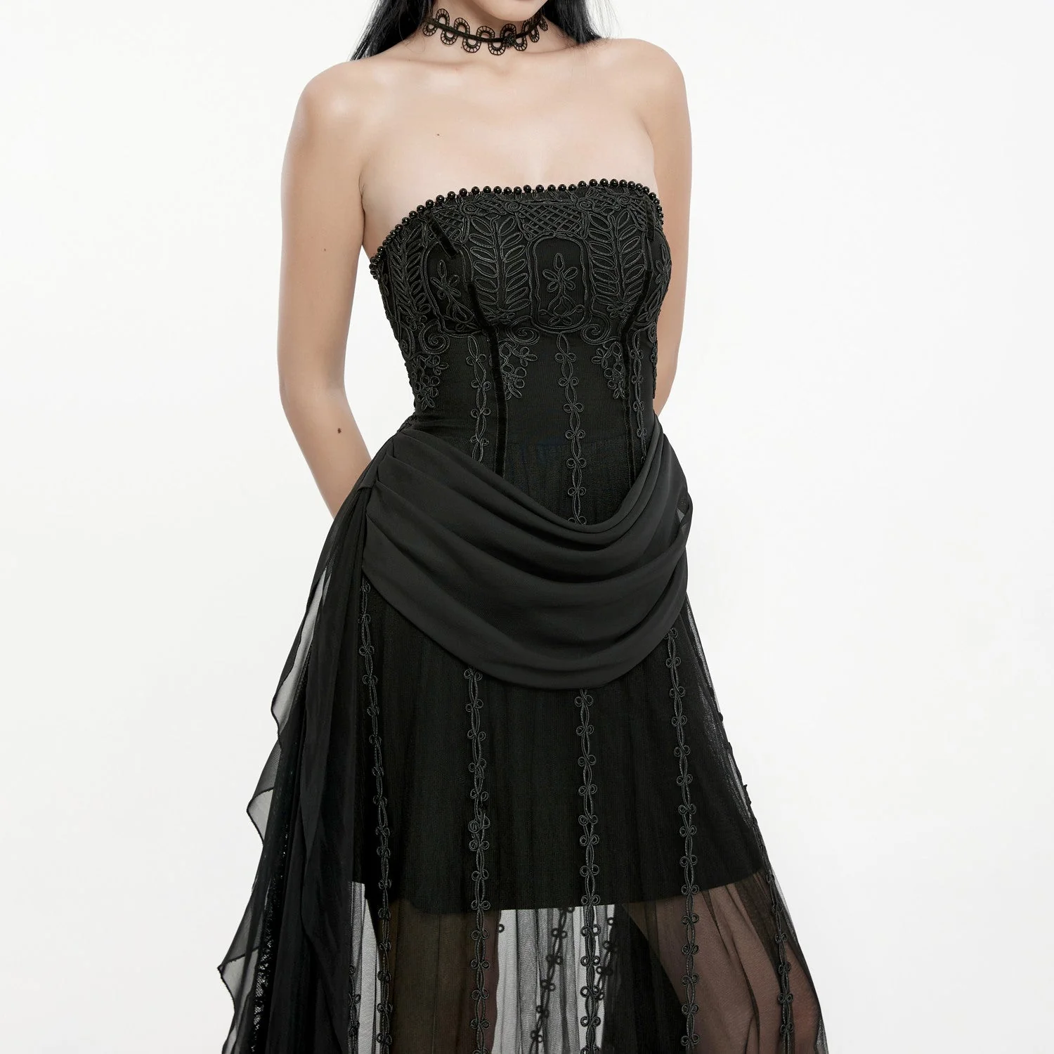 Vestido Largo Gótico-Romántico"Elvira" - Image 4