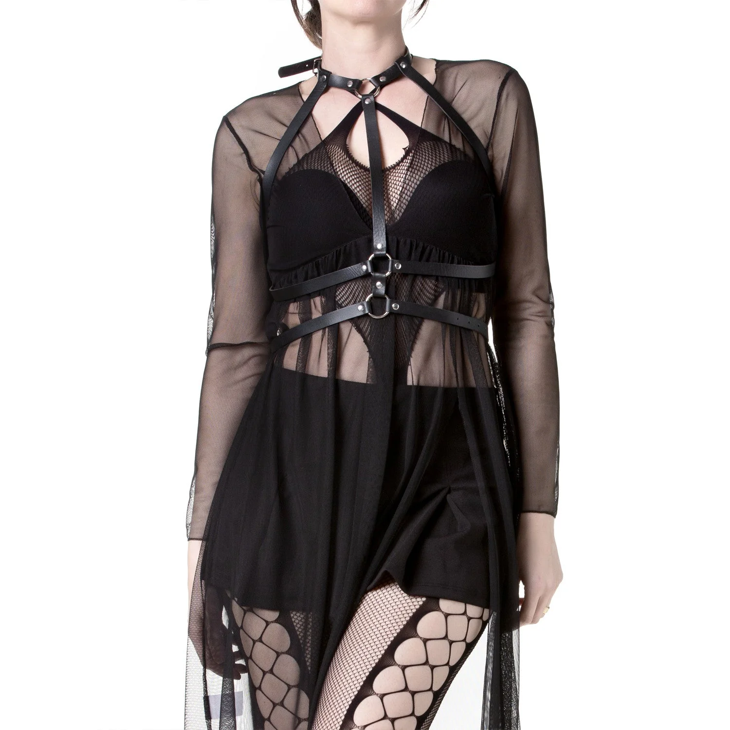 Vestido Largo de Tul Negro "Niebla" - Image 3