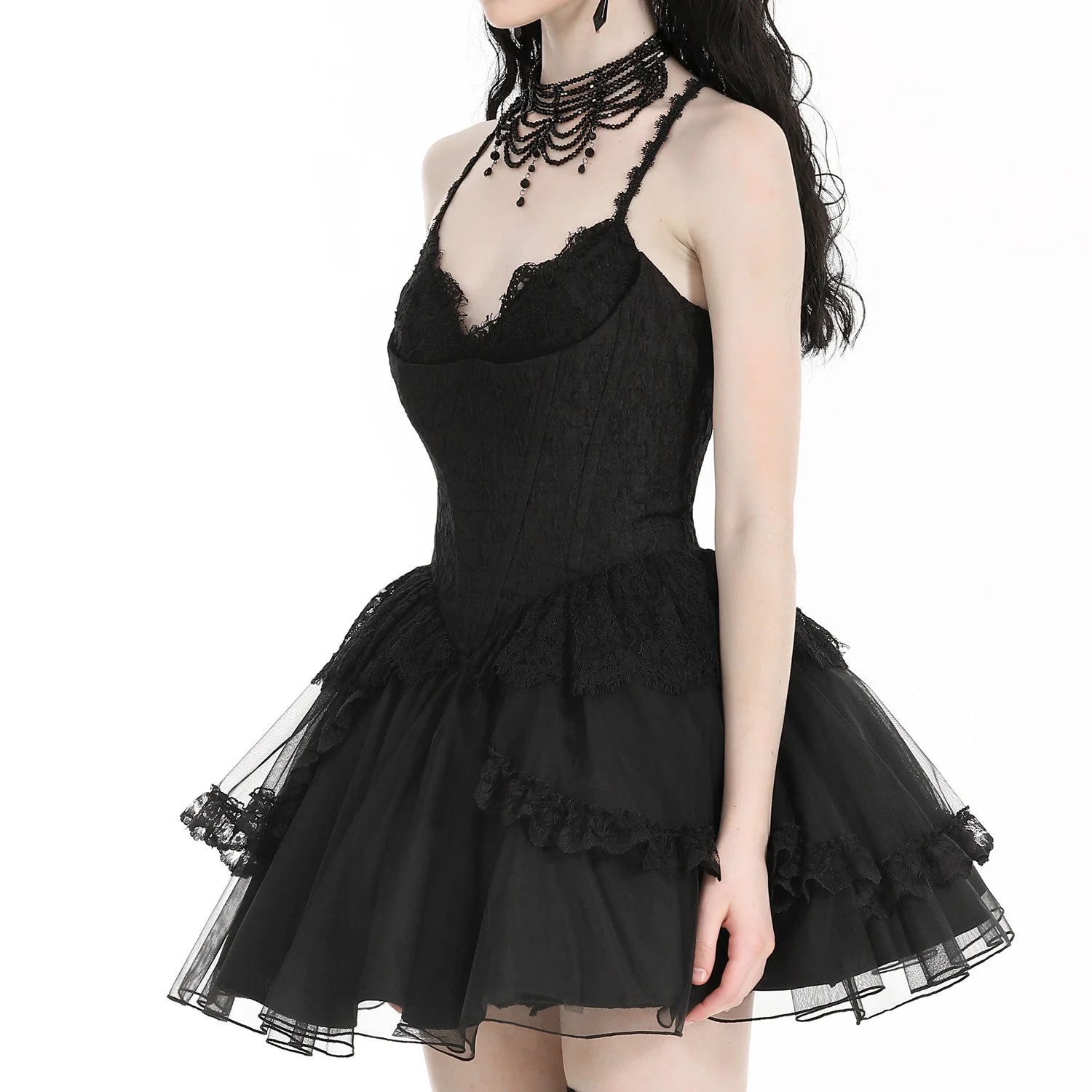 Vestido Mini Brocado - Image 3