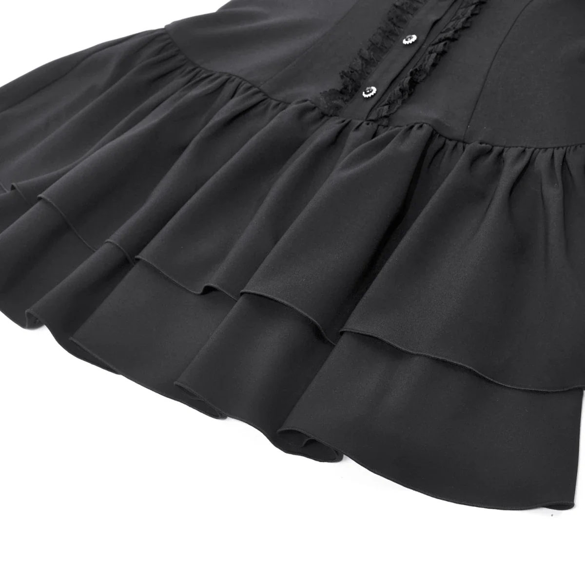 Vestido Mini con Pechera de Volantes y Lazos - Image 10