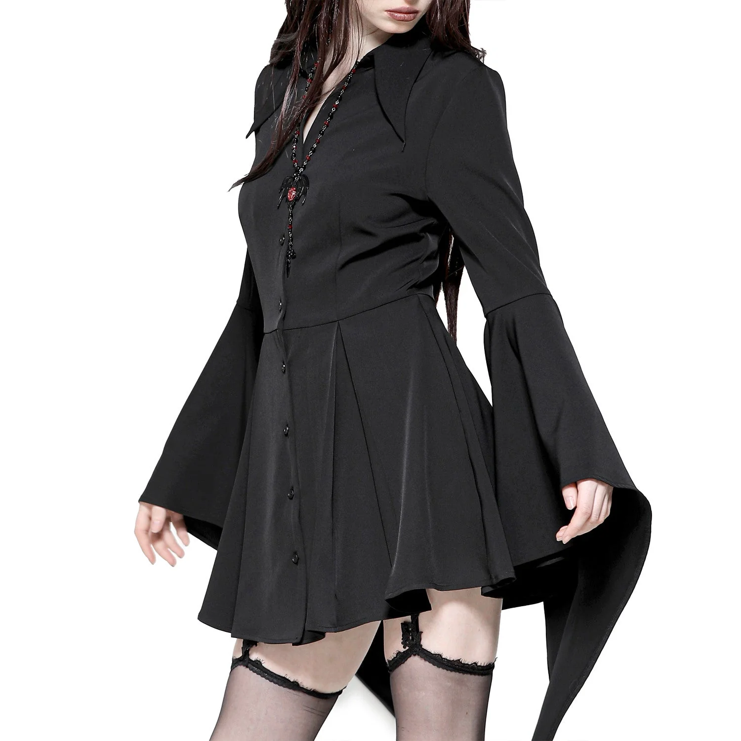 Vestido Mini Mangas Campana "Lilith " - Image 3