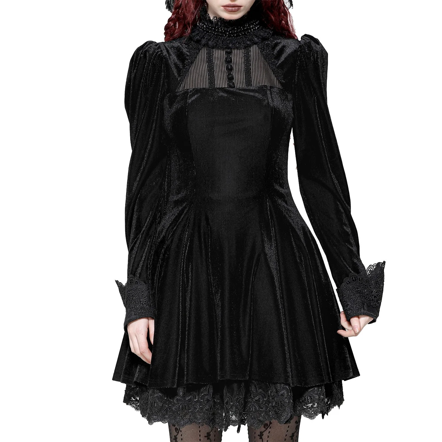 Minivestido Gótico de Terciopelo"Seraphina" - Image 12