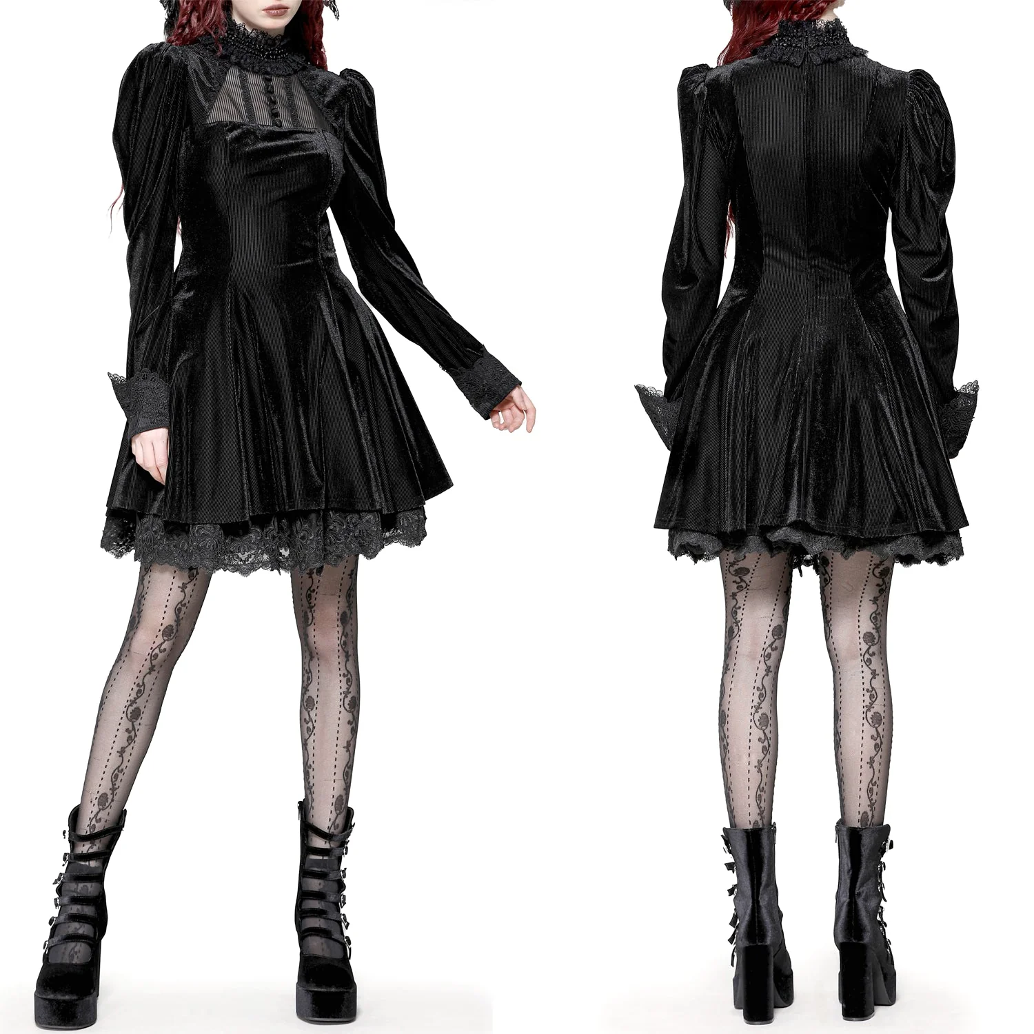 Minivestido Gótico de Terciopelo"Seraphina" - Image 2