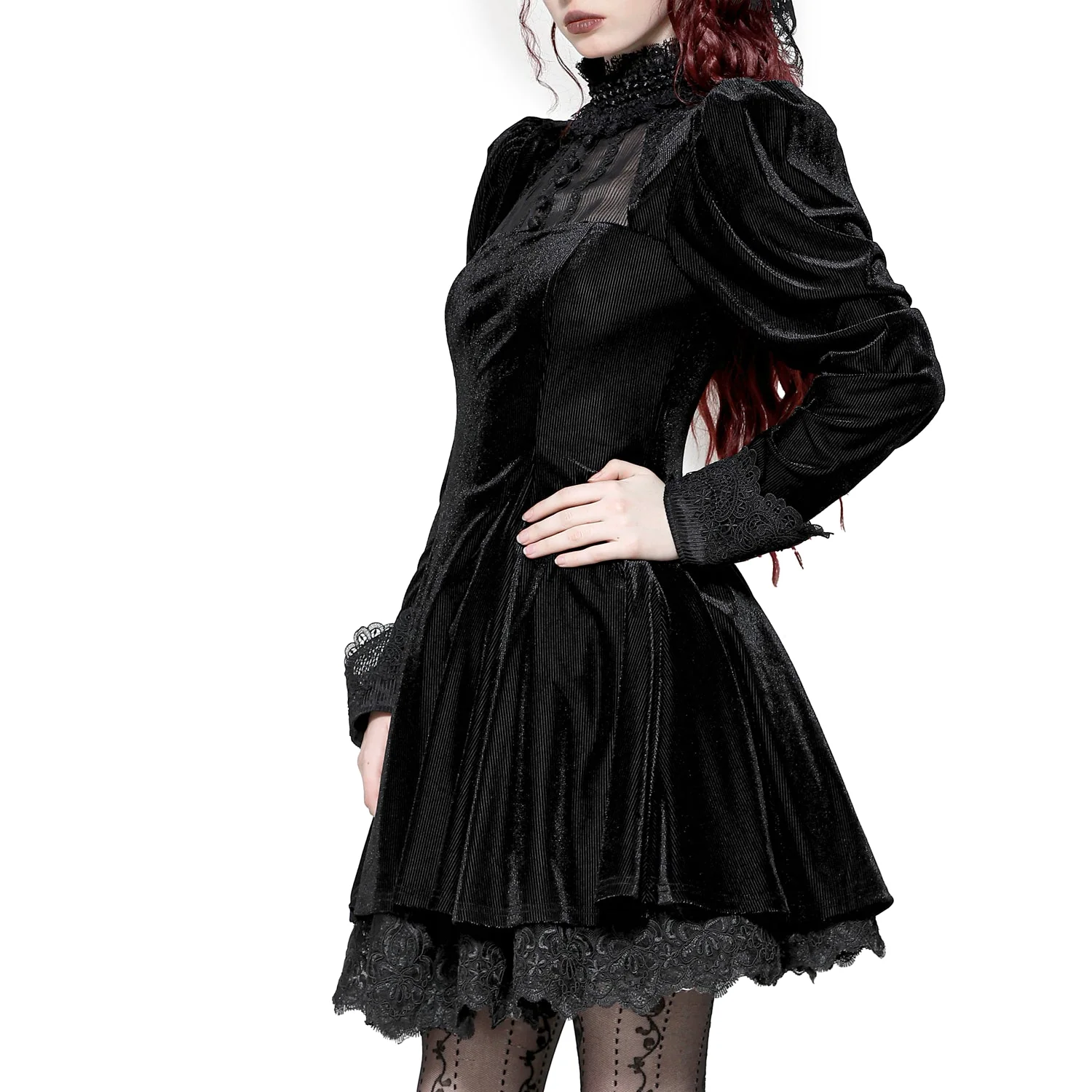 Minivestido Gótico de Terciopelo"Seraphina" - Image 3