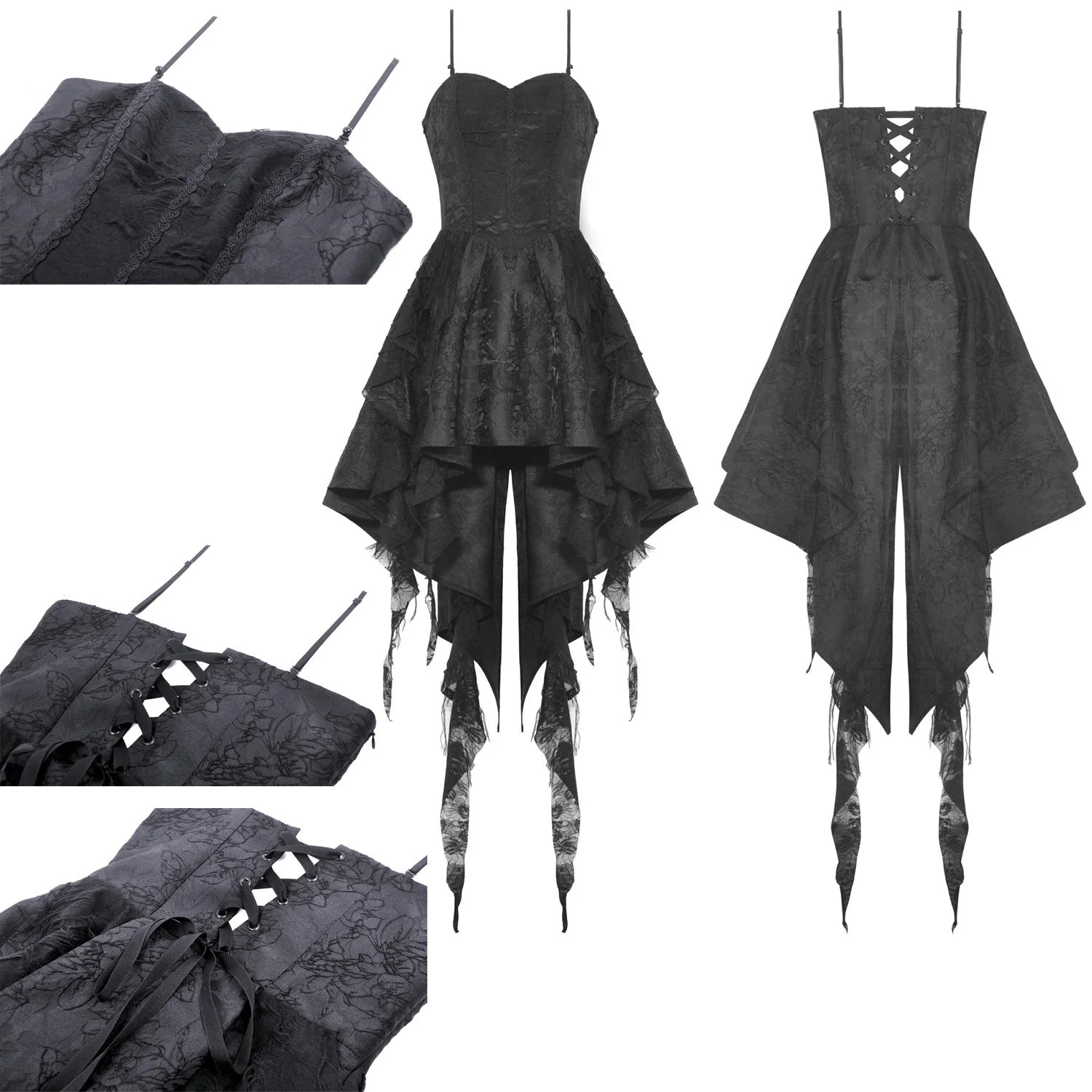 Vestido Negro con Encaje - Image 5