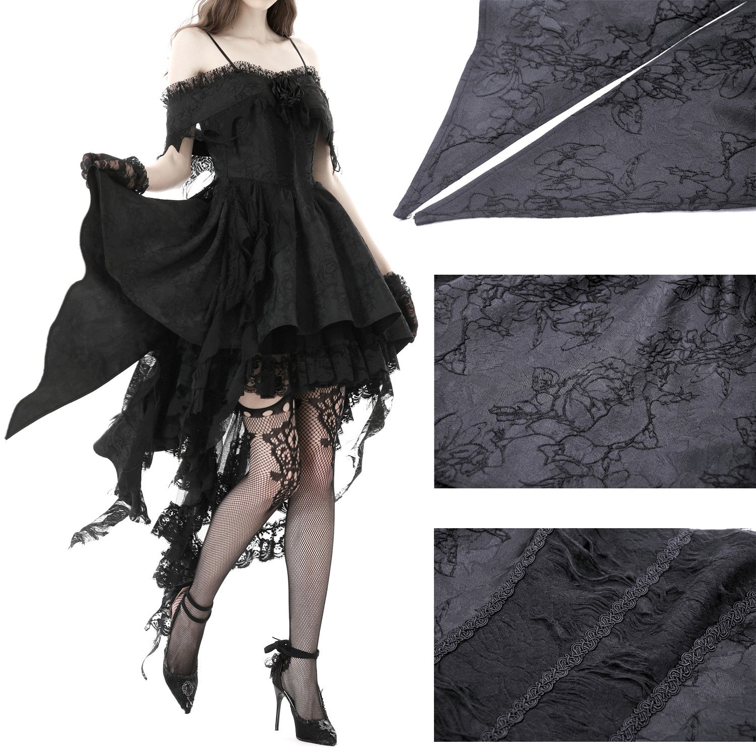 Vestido Negro con Encaje - Image 6