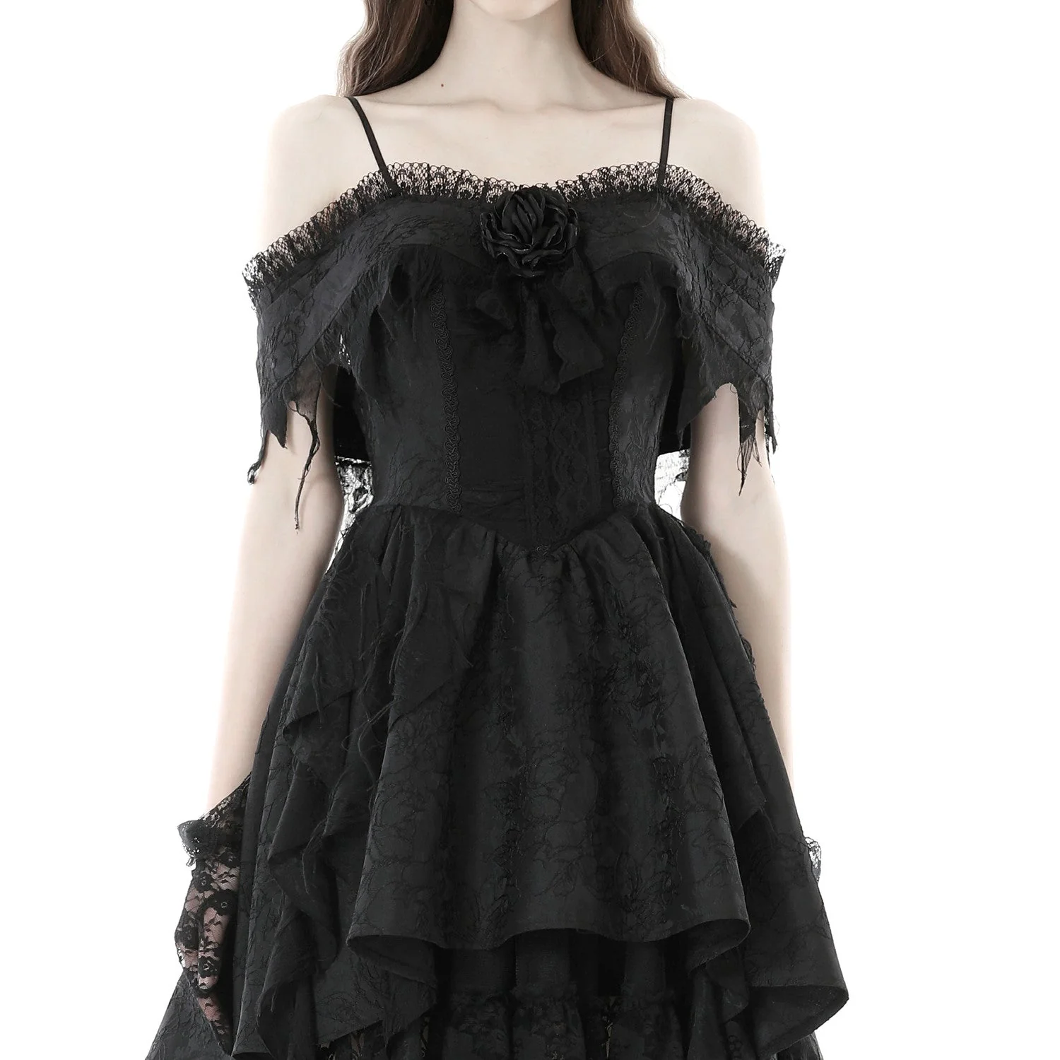 Vestido Negro con Encaje - Image 8