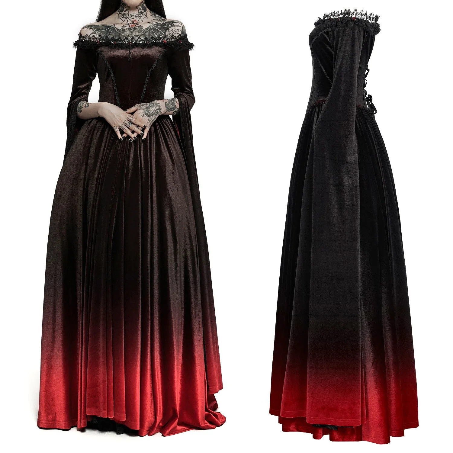 Vestido Rojo y Negro - Image 4