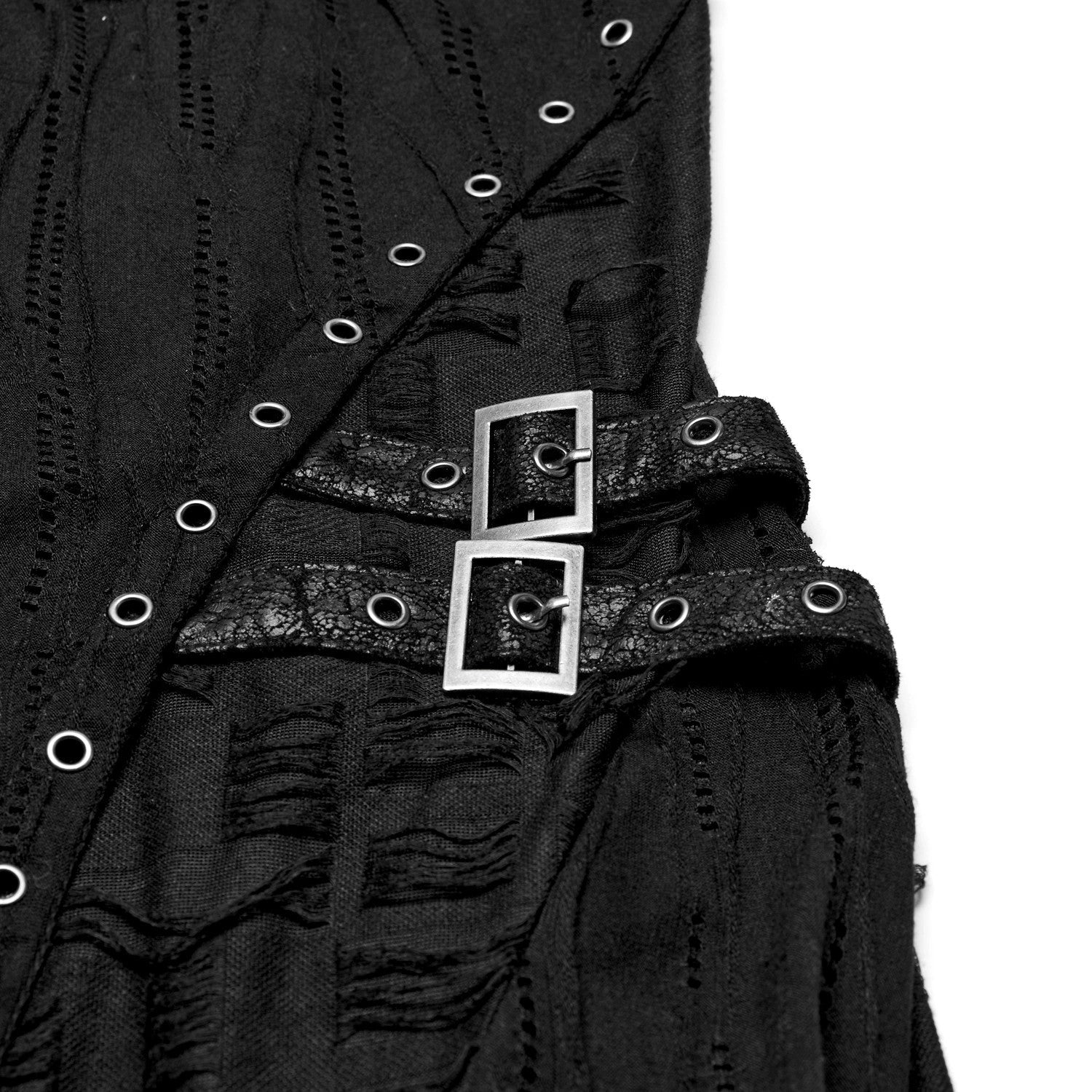 Vestido Desgastado con Hebillas y Rejilla “Widow's Kiss” - Image 6