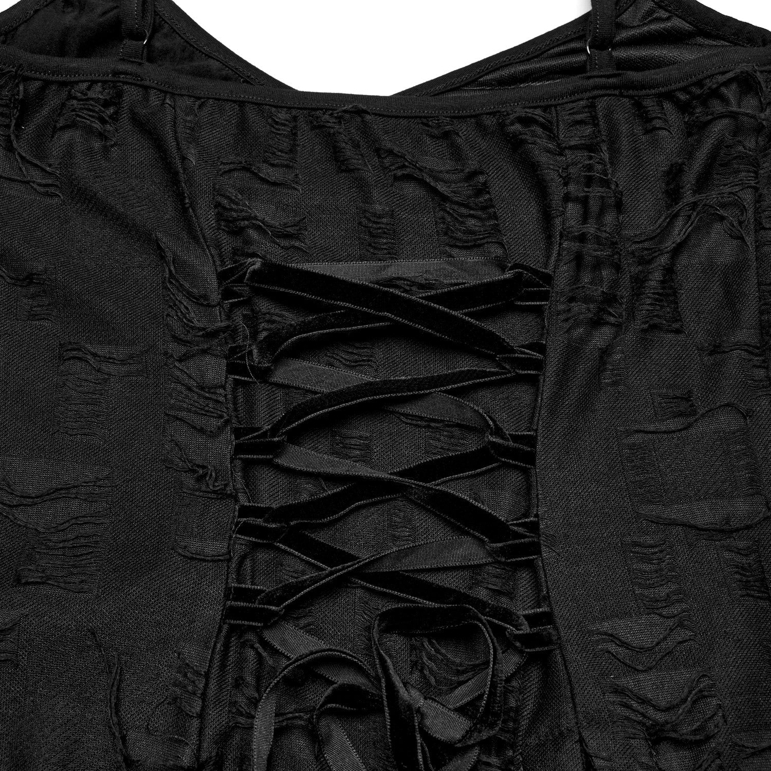 Vestido Desgastado con Hebillas y Rejilla “Widow's Kiss” - Image 8