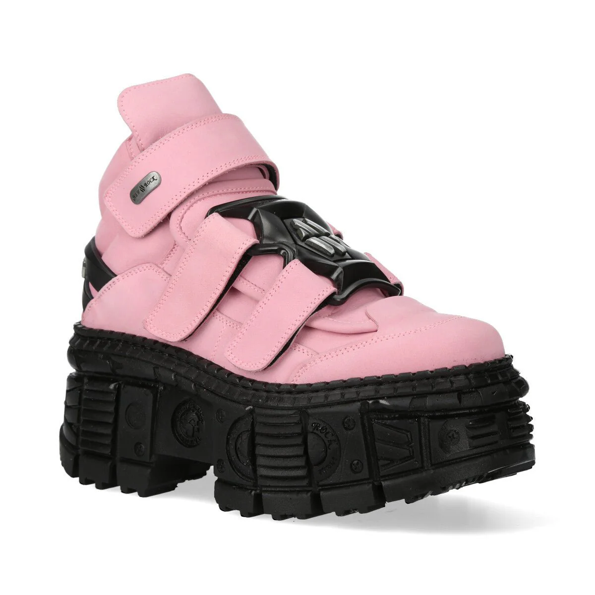 Botín Rosa Plataforma Velcro New Rock - Image 3